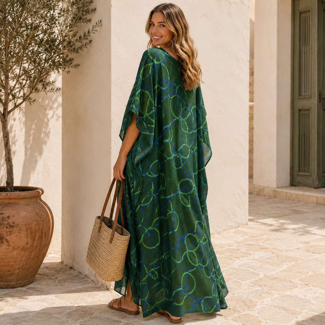 Maya Greekesa Cotton Kaftan Dress - Sizes Available AU 12-30