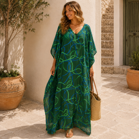 Maya Greekesa Cotton Kaftan Dress - Sizes Available AU 12-30