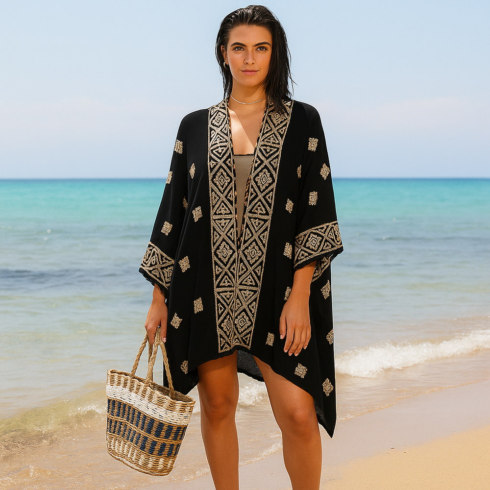 Maya Embroidered Cover up Kimono OFSA AU 10-22