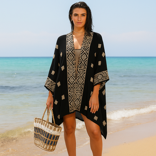 Maya Embroidered Cover up Kimono OFSA AU 10-22