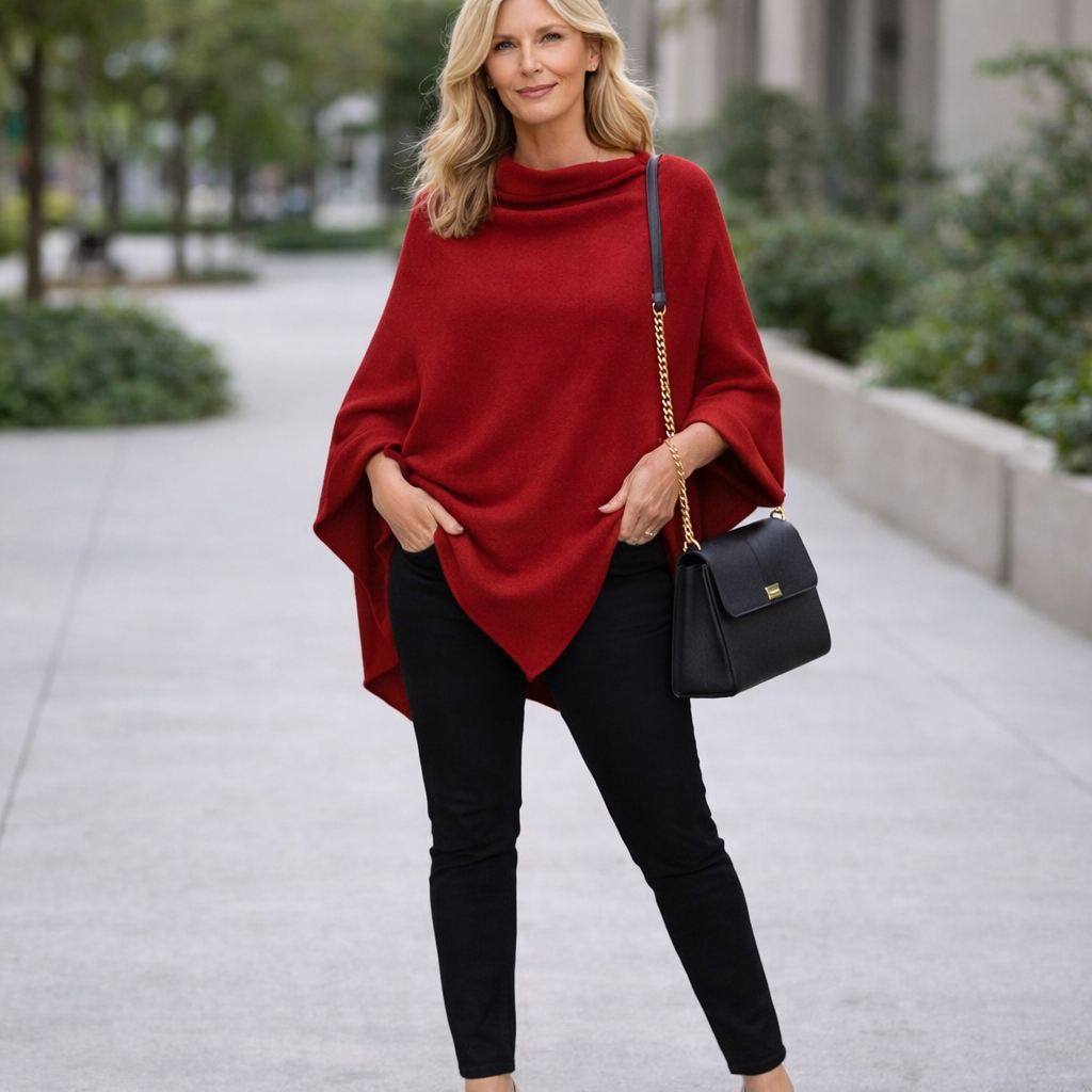 Julian Maya 100% Cashmere Oversized Poncho-More colours available