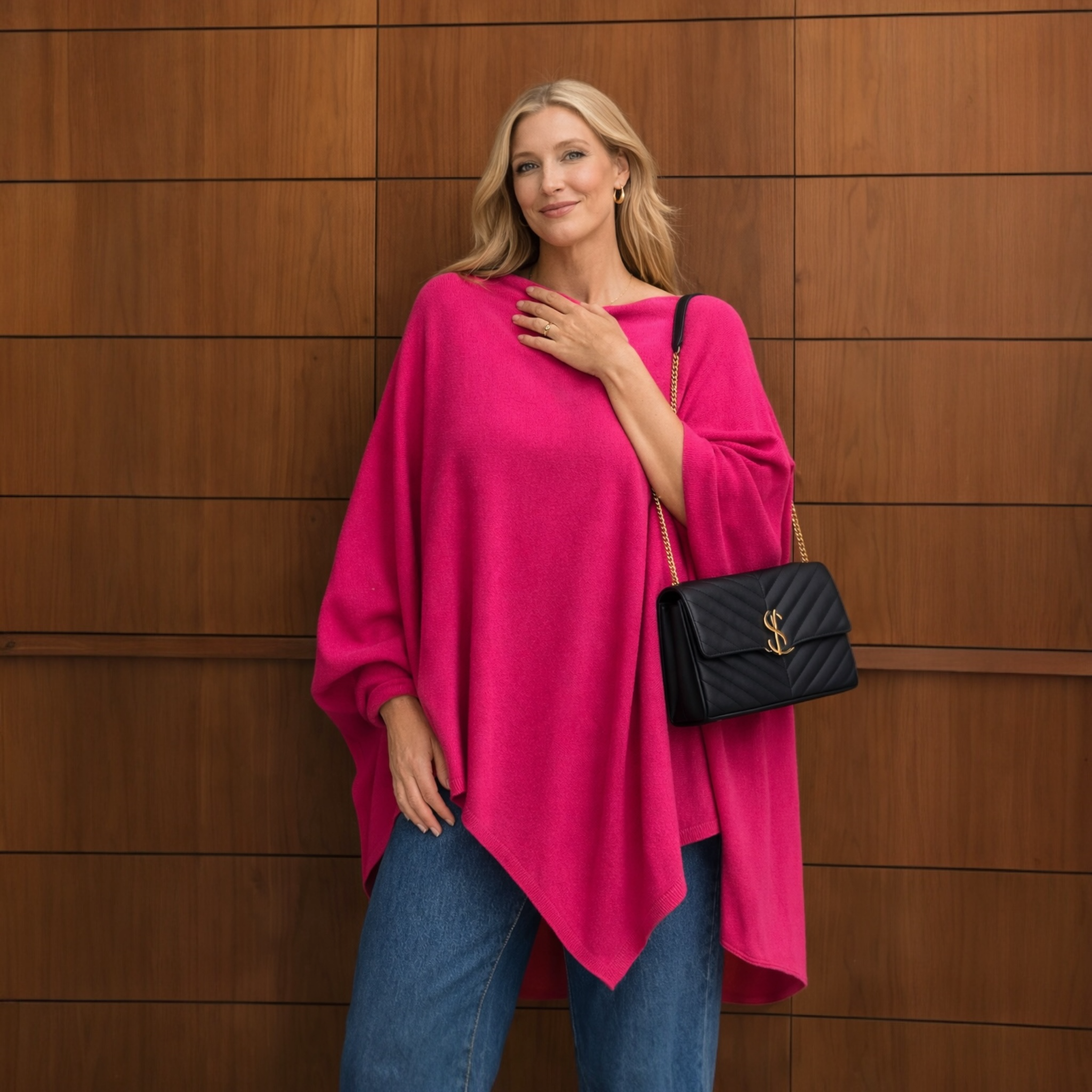 Julian Maya 100% Cashmere Oversized Poncho-More colours available