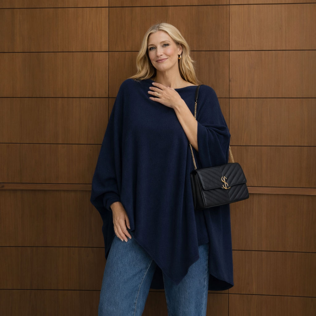 Julian Maya 100% Cashmere Oversized Poncho-More colours available