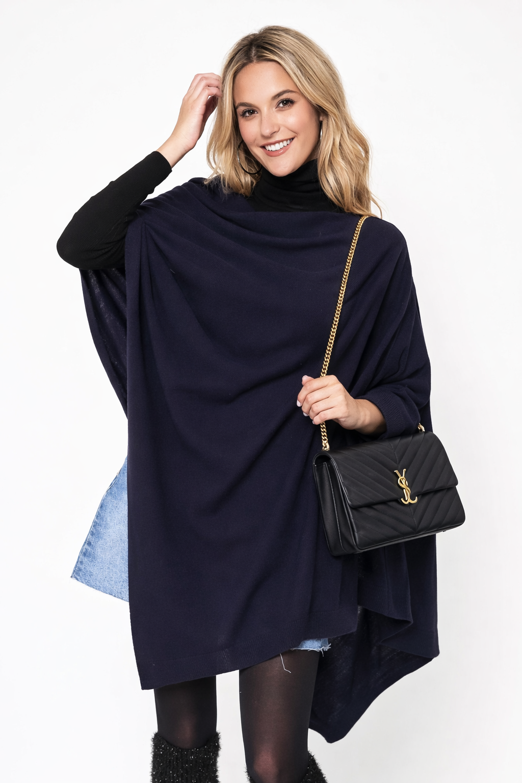 Julian Maya 100% Cashmere Oversized Poncho-More colours available