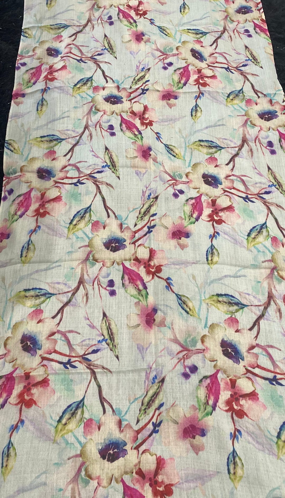 Mklane Cashmere Ultra fine Julian Wearable Art Scarf - Watercolour Garden