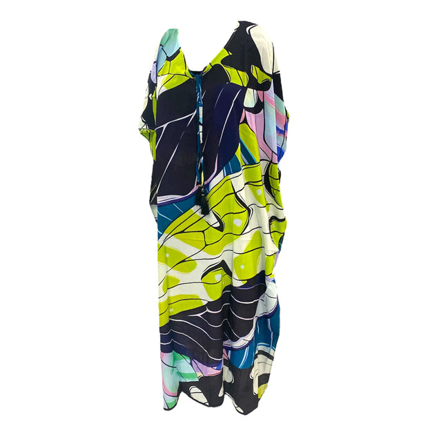 Maya Diosa - Tropical Cotton Rayon Maxi Kaftan Dress