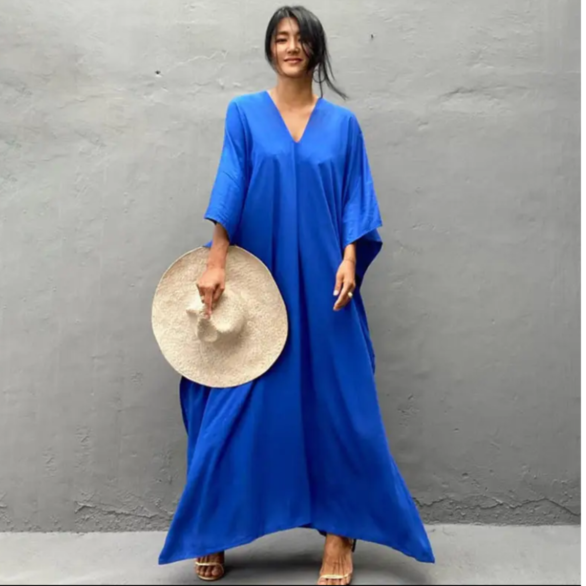 MAYA Long Cotton Rayon Kaftan Dress Sizes available AU 12-28