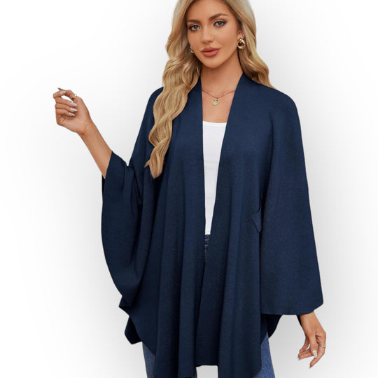 RITZY Front Closure Luxurious Maya Winter Cardigan Poncho Sweater-10 colours available