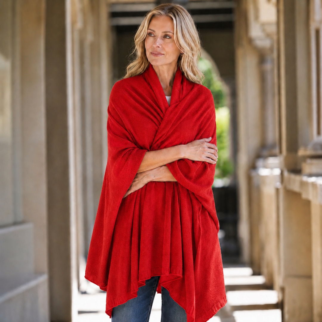 100% Cashmere 2 ply Knitted Julian Oversized Wrap -Unisex -30 Colours available