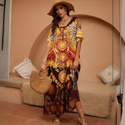 Mia Tropical Resort Cotton Bamboo Maxi Dress AU 8-18