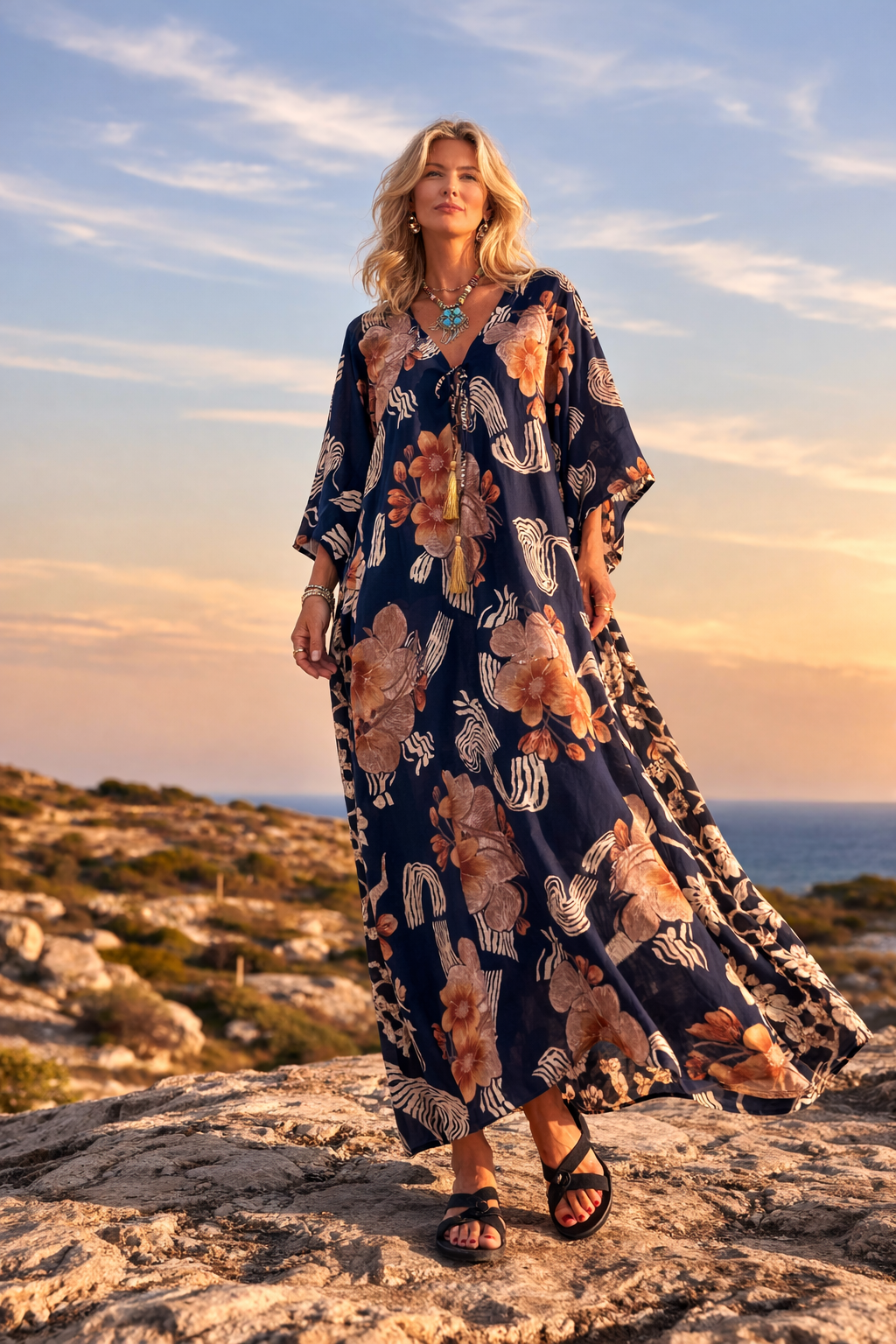 Maya SERA Bohemian Rayon kaftan - Sizes Available AU 16-30