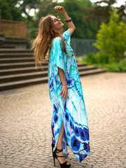 Blue Embellished Maya kaftan AU 12-26