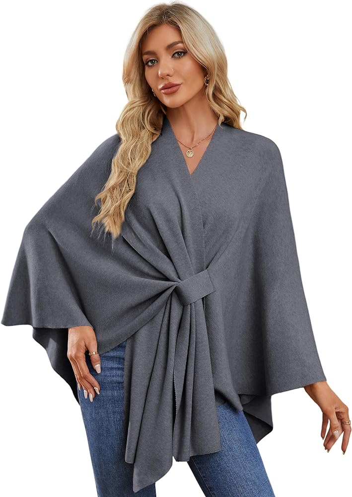 RITZY Front Closure Luxurious Maya Winter Cardigan Poncho Sweater-10 colours available