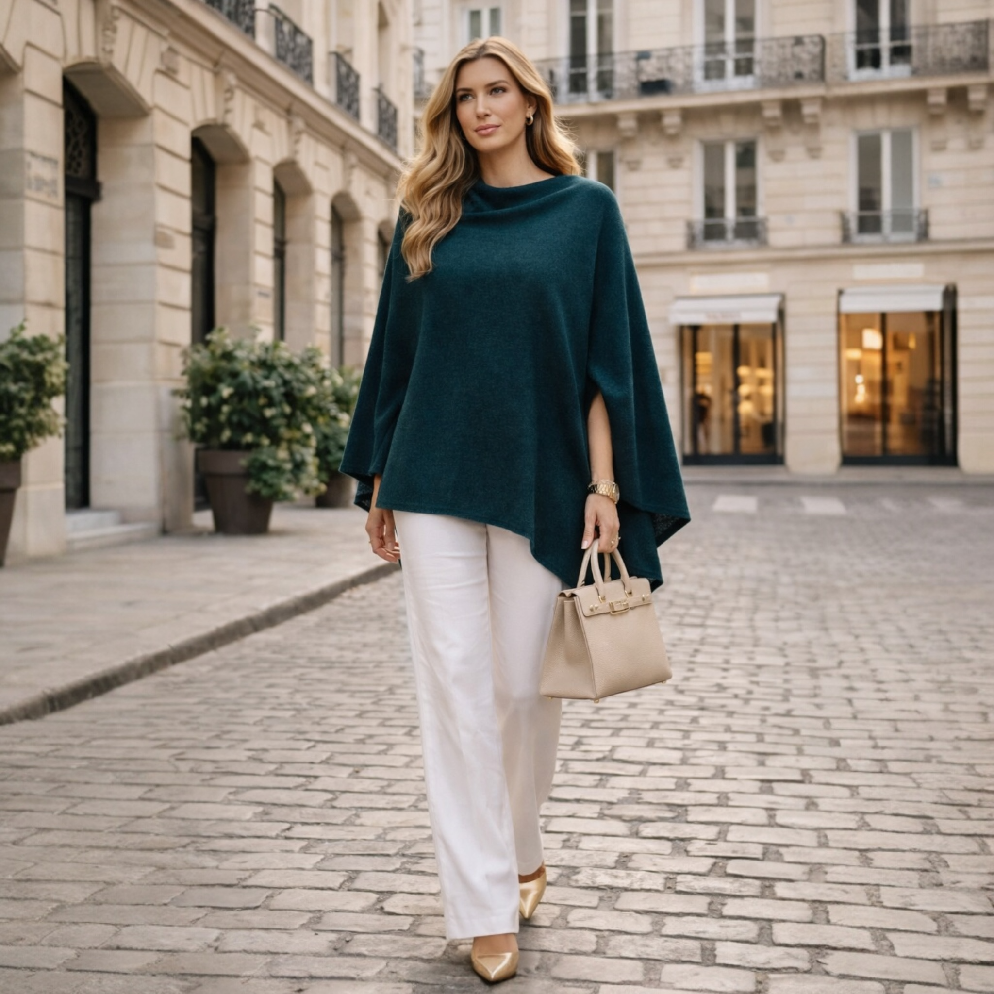 Julian Maya 100% Cashmere Oversized Poncho-More colours available