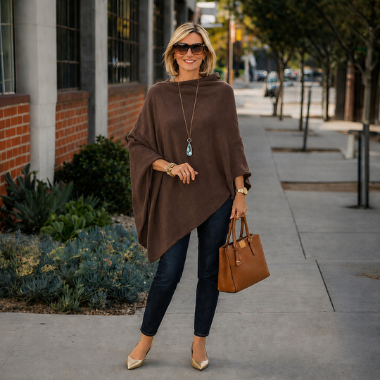 Mklane Julian 100% Cashmere Oversized Poncho