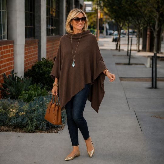 Mklane Julian 100% Cashmere Oversized Poncho