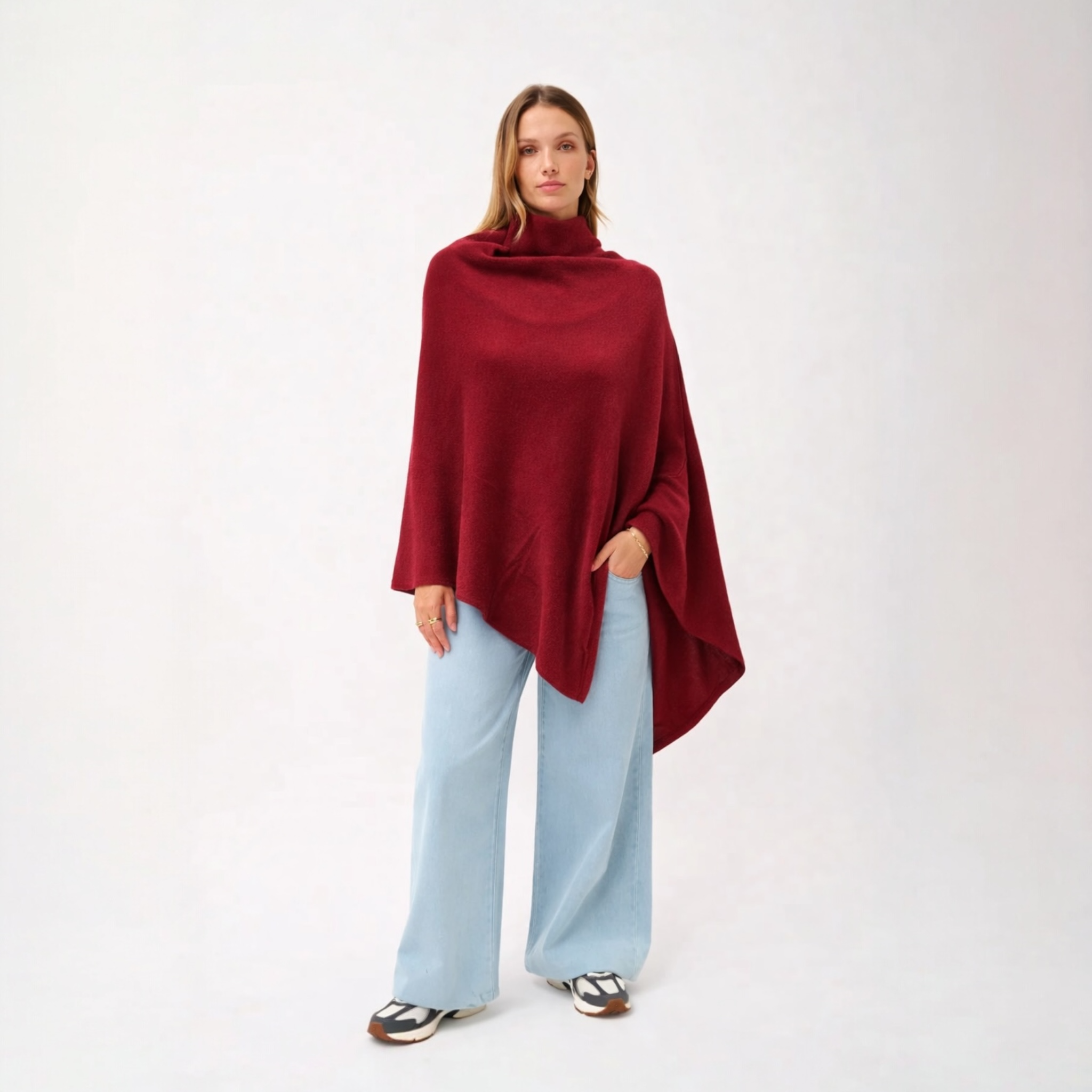 Julian Maya 100% Cashmere Oversized Poncho-More colours available