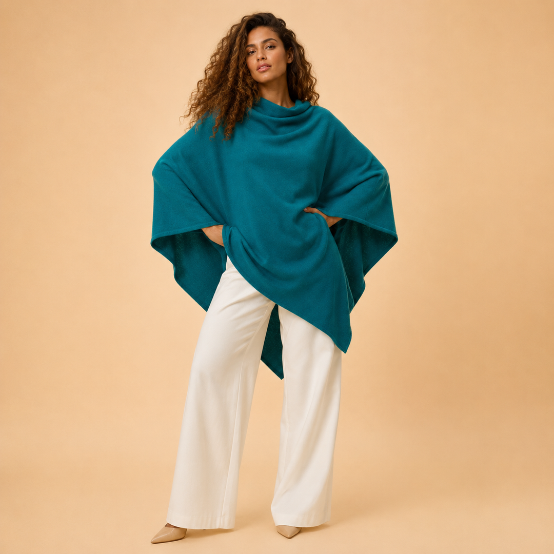 Mklane Julian Maya 100% Cashmere Oversized Poncho