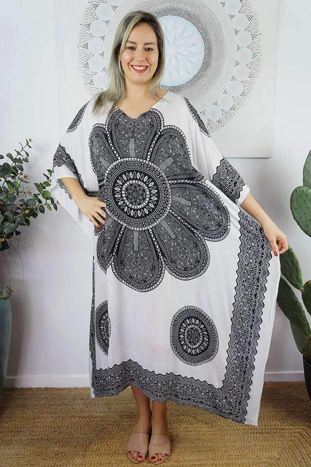 Mandala bling Maya Kaftan one size fits AU 12-26