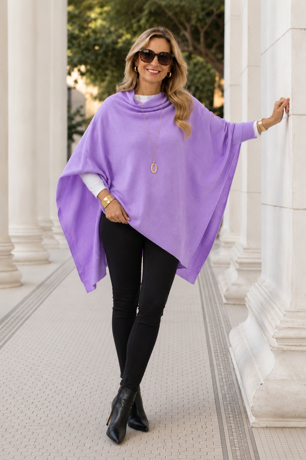 Mklane Julian Maya 100% Cashmere Oversized Poncho-10 colours available