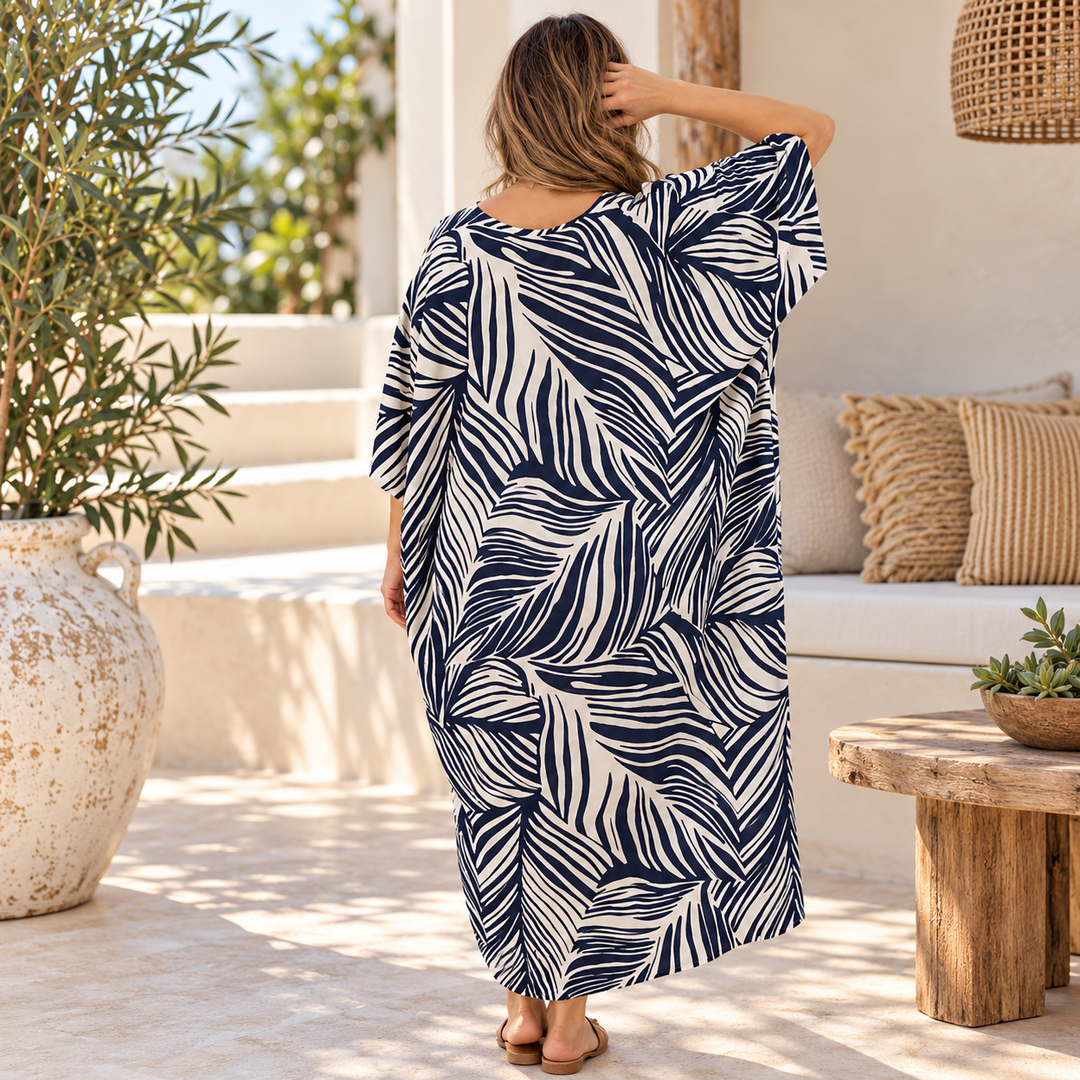 Maya Navy Kaftan One Size Fits All AU 12-26