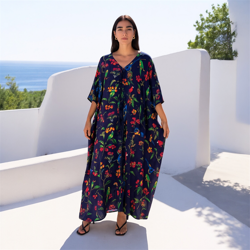Coco Bella Silk Blue Senorita Milano kaftan 12-20