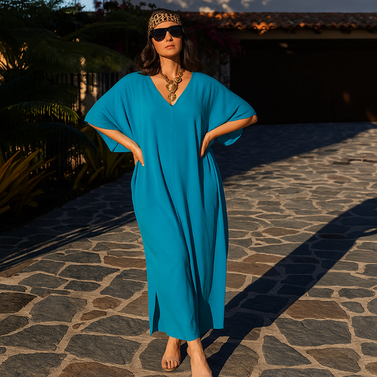 Teal MAYA Kaftan Dress Sizes Available AU 12-30