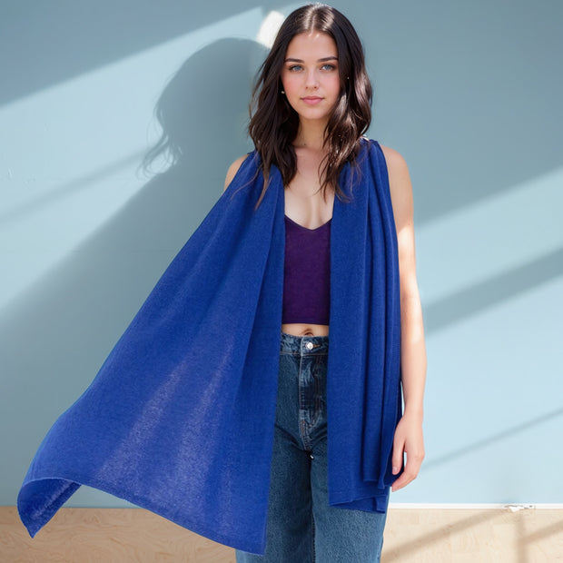 Julian knitted Pure cashmere scarf/ shawl/ Travel wrap-Colours available-Extra Large