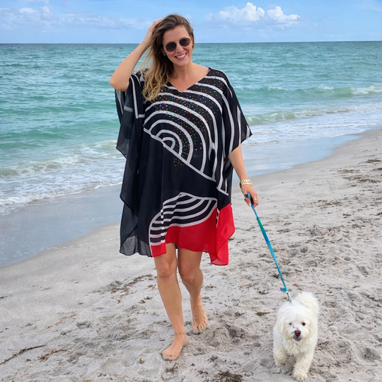 Cotton Bling Short Kaftan one size fits AU 12-20