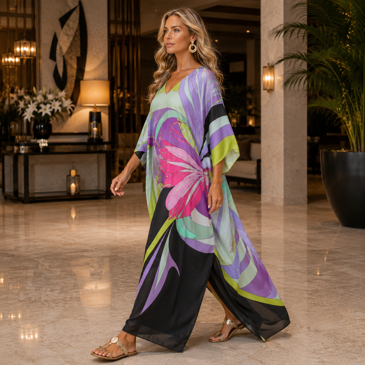 Maya Tropical Breezy Rayon Luxury-Aelema -Sizes Available-AU 12-30