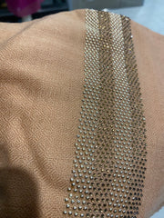 Peach brown Julian Cashmere & Swarovski wrap shawl