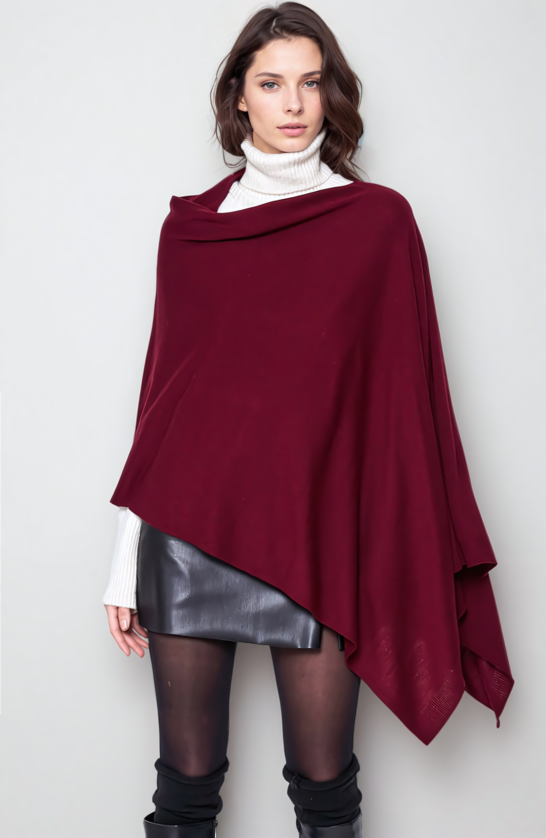 Women’s Pure Cashmere Oversized Julian Maya Poncho-More colours available