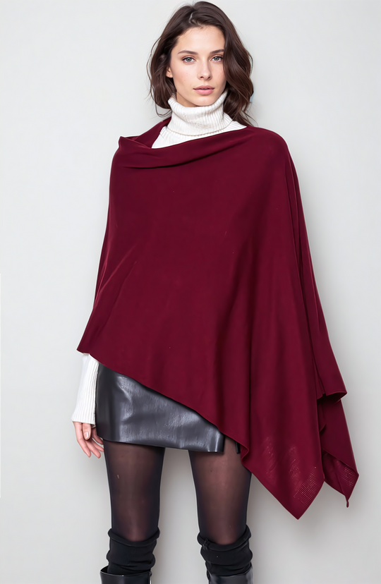 Women’s Pure Cashmere Oversized Julian Maya Poncho-More colours available