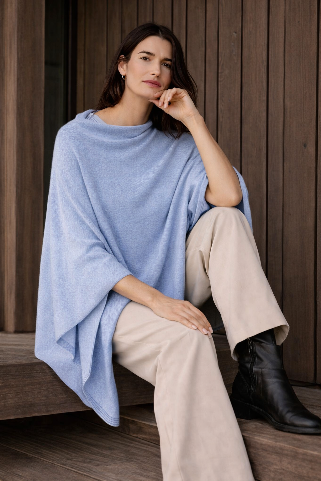 Julian Maya 100% Cashmere Oversized Poncho-More colours available