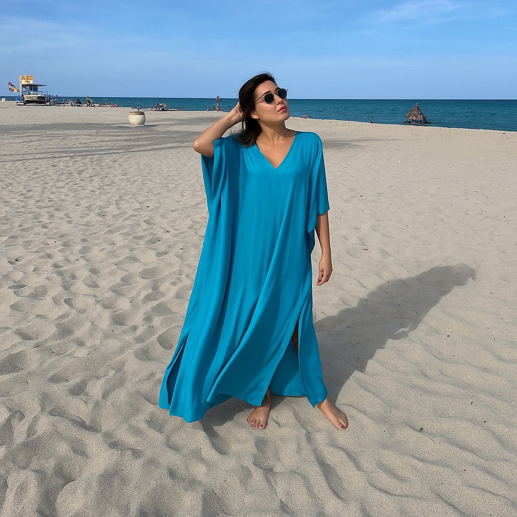 Teal MAYA Kaftan Dress Sizes Available AU 12-30