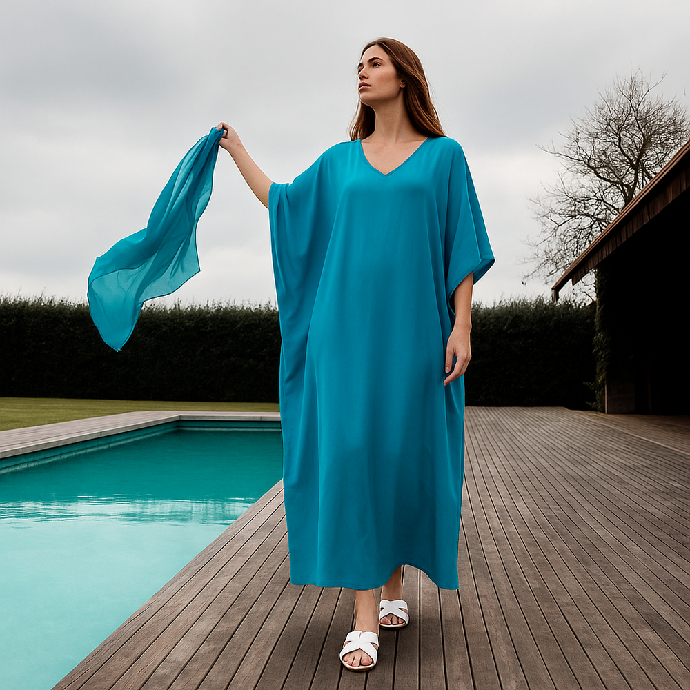 Teal MAYA Kaftan Dress Sizes Available AU 12-30