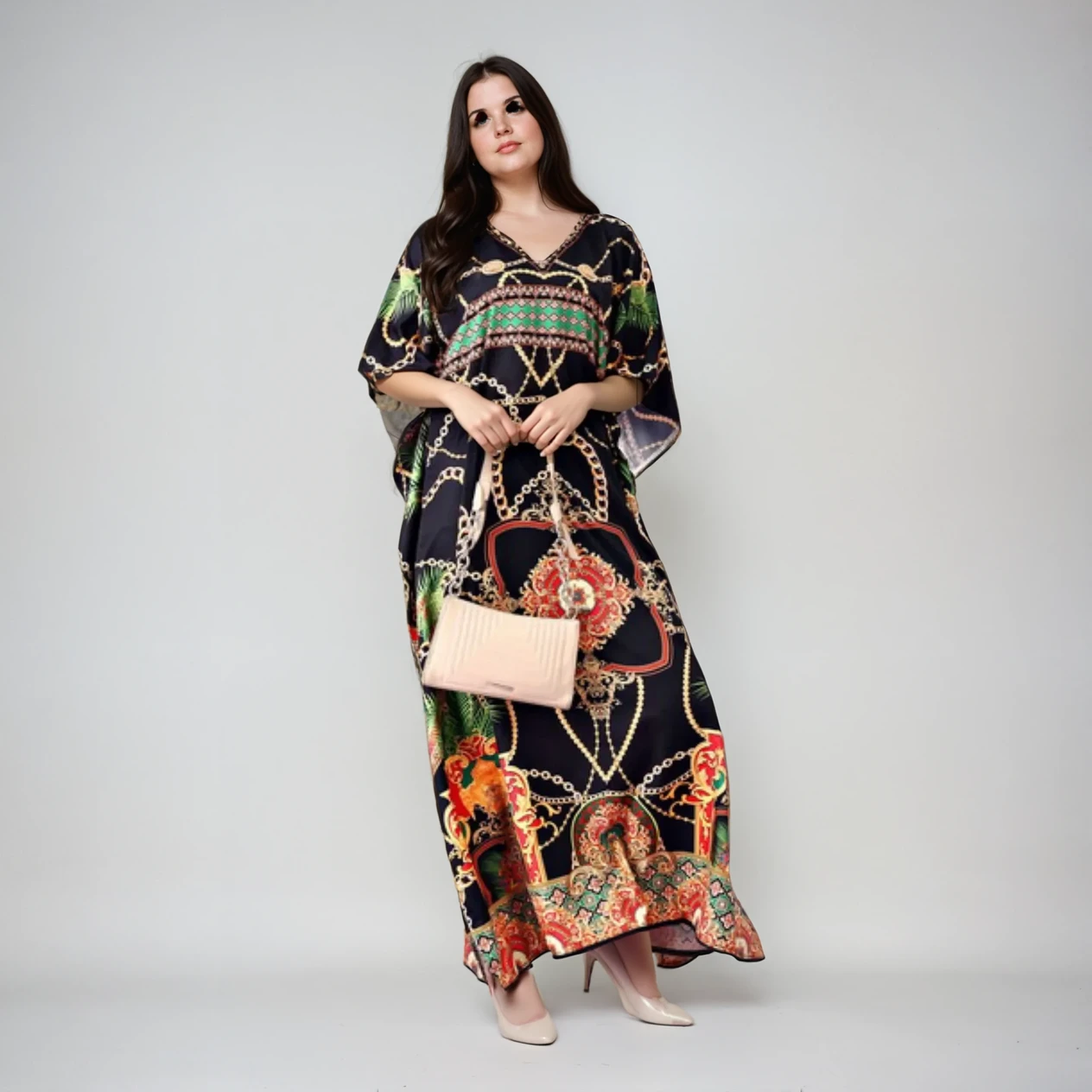 Black Senorita Mia Embellished Kaftan Sizes Available AU 10-18