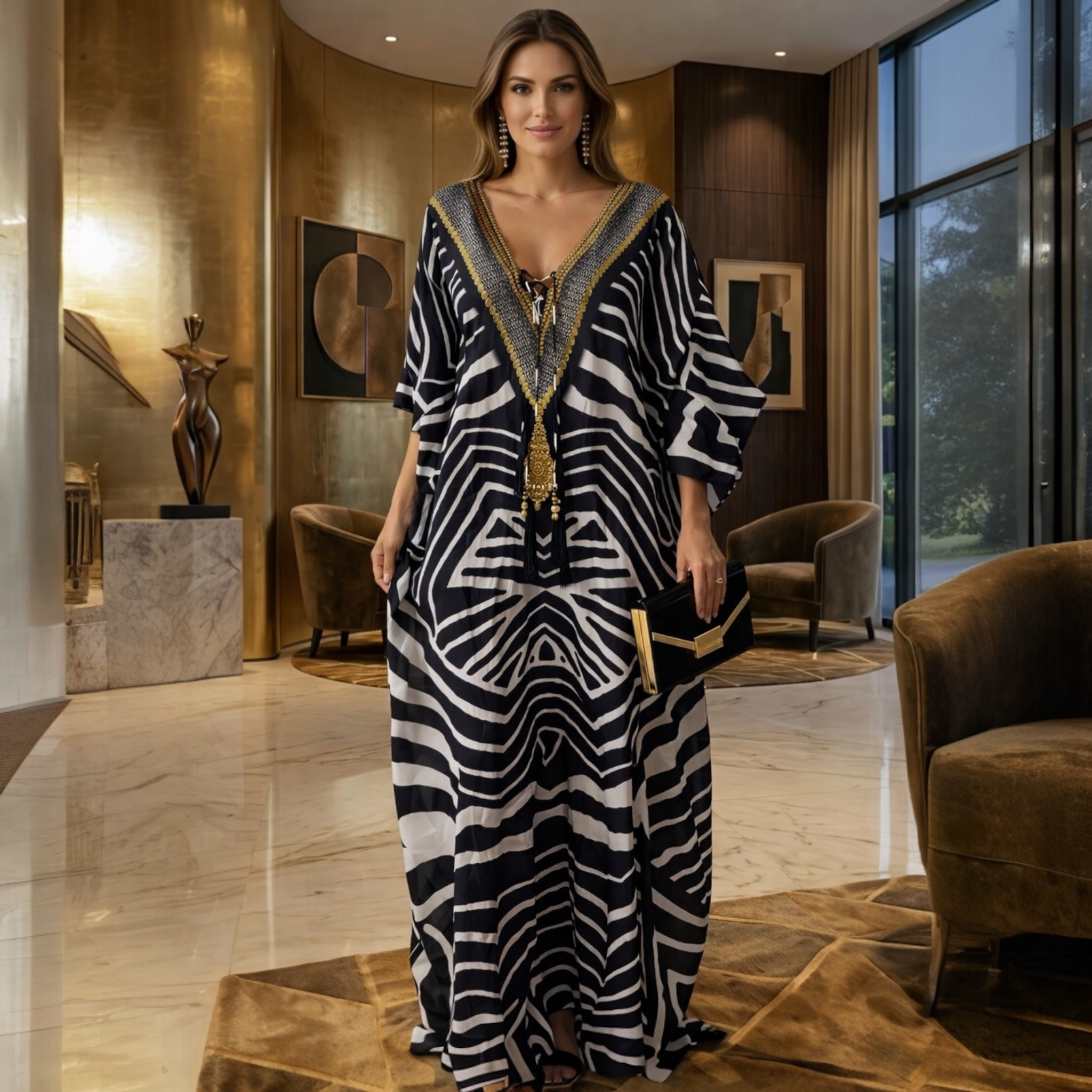 Black Coco Bella Mirage Luxe kaftan 12-20