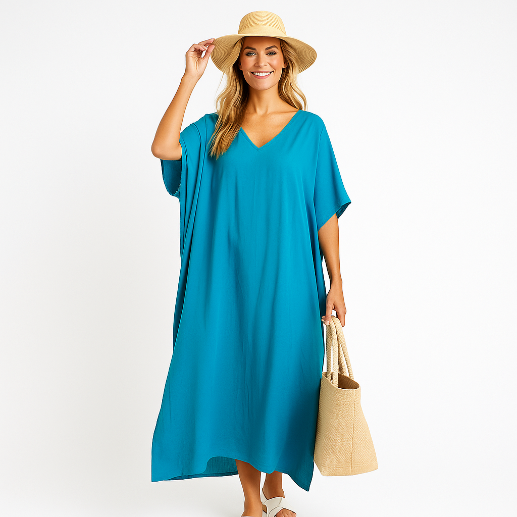 Teal MAYA Kaftan Dress Sizes Available AU 12-30