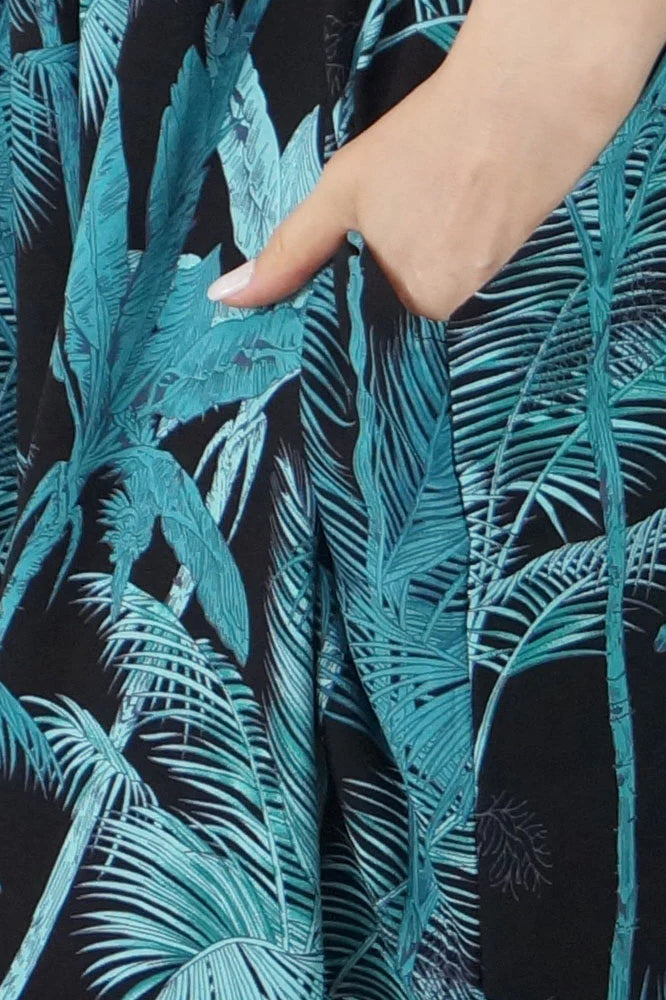 Black Maya Luxe Kaftan Dress -One Size AU 10-30