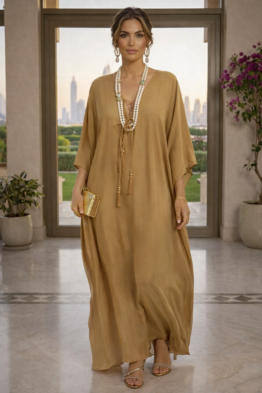 Miloge Taupe Coco Bella kaftan 12-20