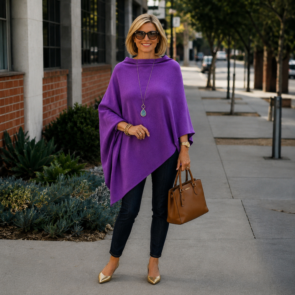 Mklane Pure Cashmere Oversized Julian Poncho