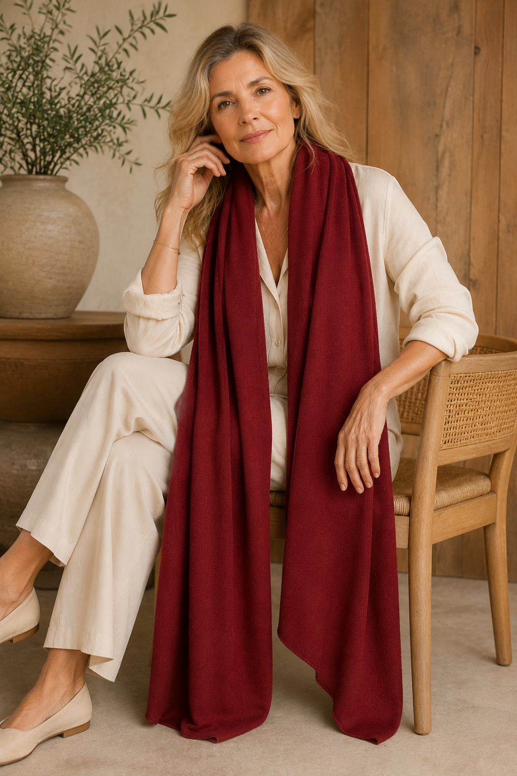 Julian Essential  Cashmere Oversized Knitted Wrap-More Colour Available