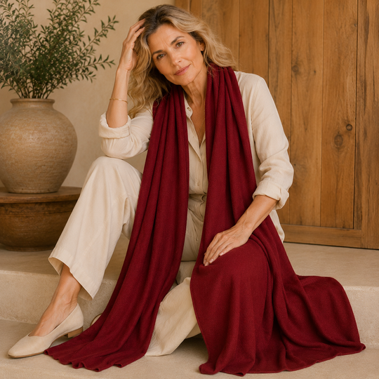 Julian Essential  Cashmere Oversized Knitted Wrap-More Colour Available