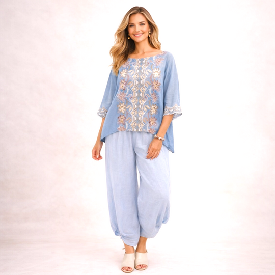 Embroidered Maya Top Tunic KaftanOSFA 14-24