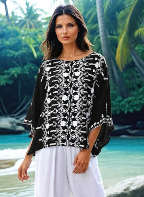 Embroidered Maya Top Tunic KaftanOSFA 14-24