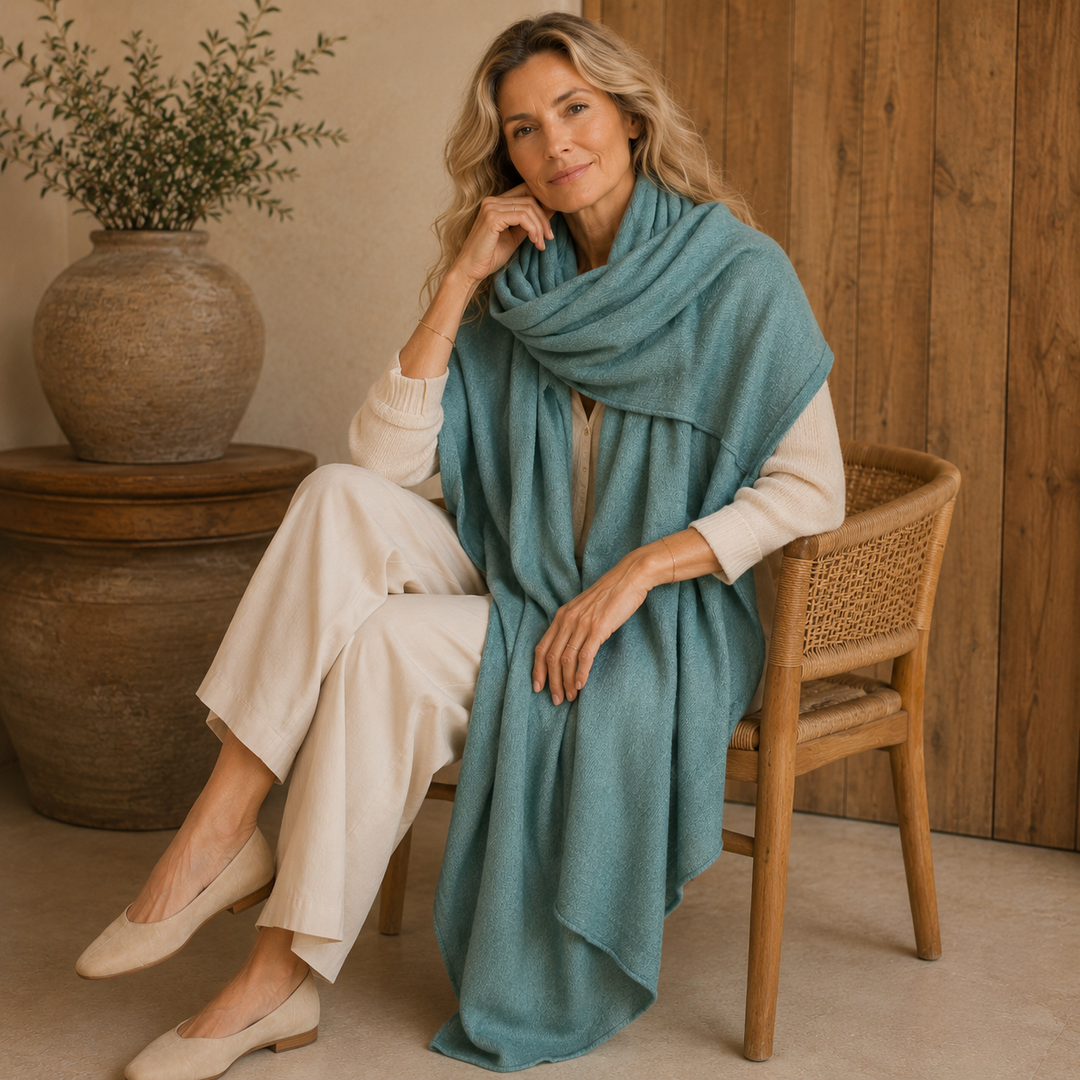 Julian Essential  Cashmere Oversized Knitted Wrap