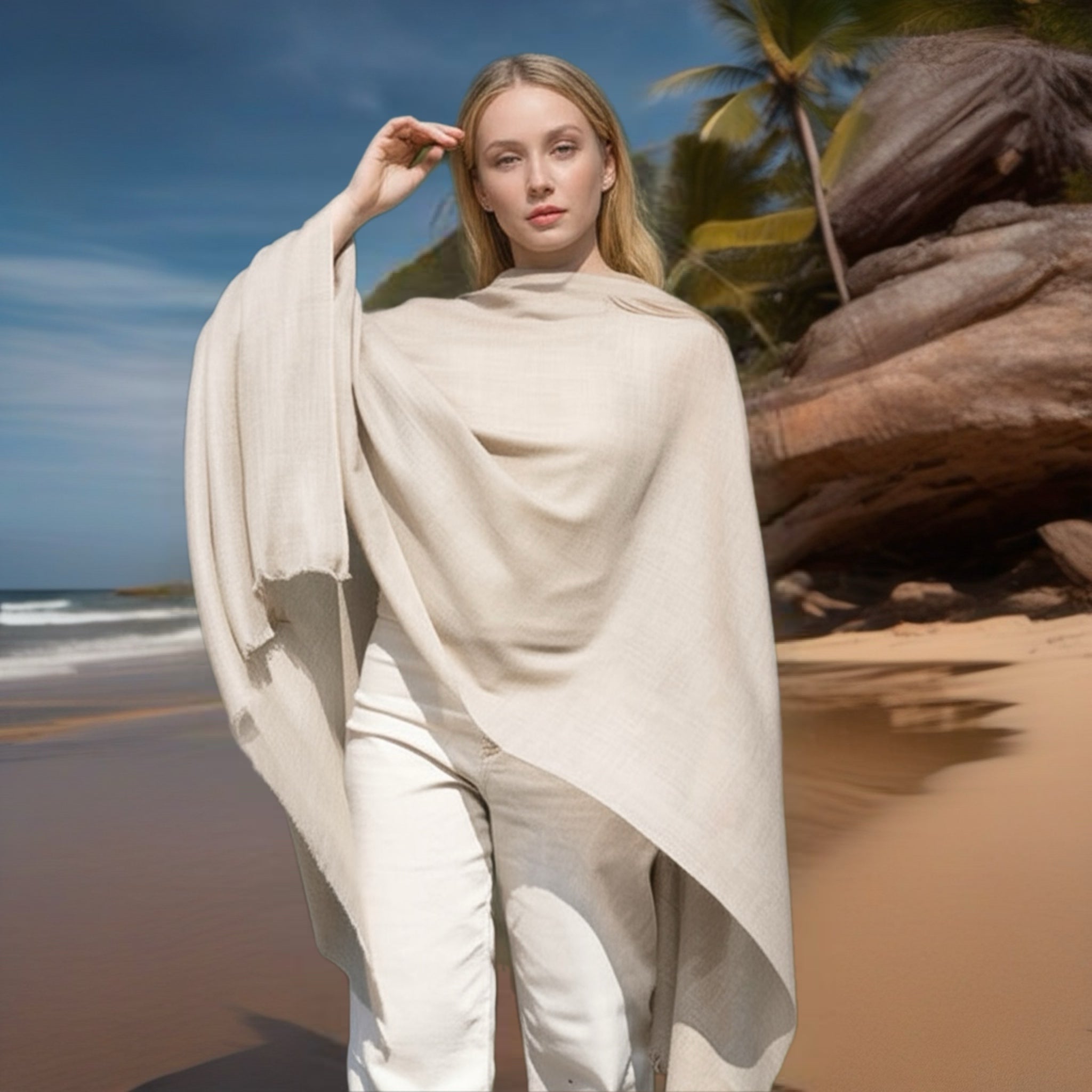 Julian 100% Ultra fine Pashmina cashmere Maya oversized scarf/ wrap/ shawl-More colours available
