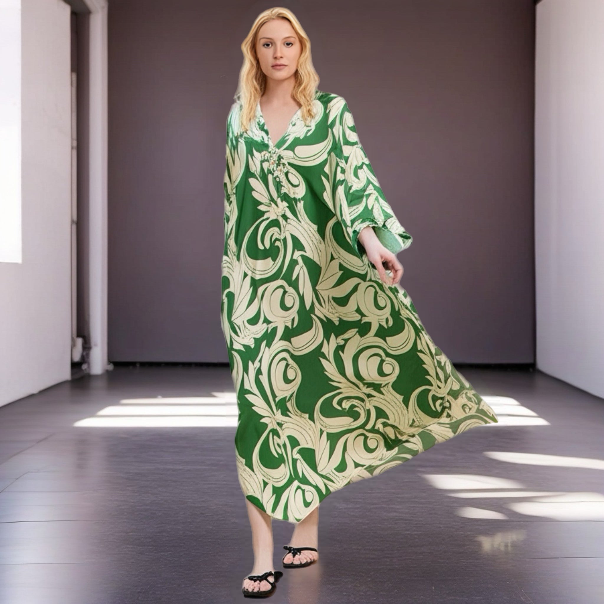 Maya Tropical Loose, Casual Kaftan -  AU 8-22