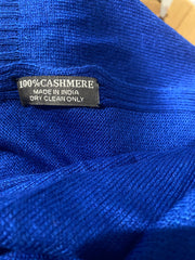 Julian 100% Pashmina Cashmere Extra large Travel Wrap/Shawl-Royal Blue